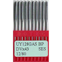 Иглы UY128GAS FFG/SES № 80, DO, (UY128GBS, 1280, 149x3, 149x31, TVx3), 1уп =10шт,Dotec, UYx128GAS SES N80,