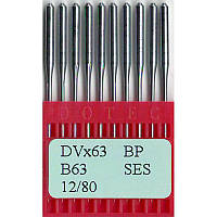 Иглы B63 FFG/SES, №80, DO, (1280KSP, DVx63), 1уп. =10шт,Dotec, DVx63 SES N80, 35050