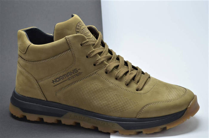 Мужские кожаные осенние ботинки песочные NORMAN`S 19021 (ID#1678377662 ...