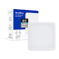 LED-світильник точковий врізний GLOBAL SP adjustable 6W, 4100K (квадрат)