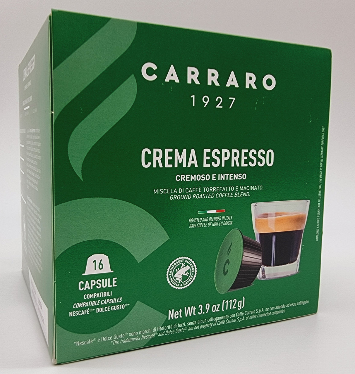 Кава в капсулах Dolce Gusto Carraro Crema Espresso 16 шт. Італія