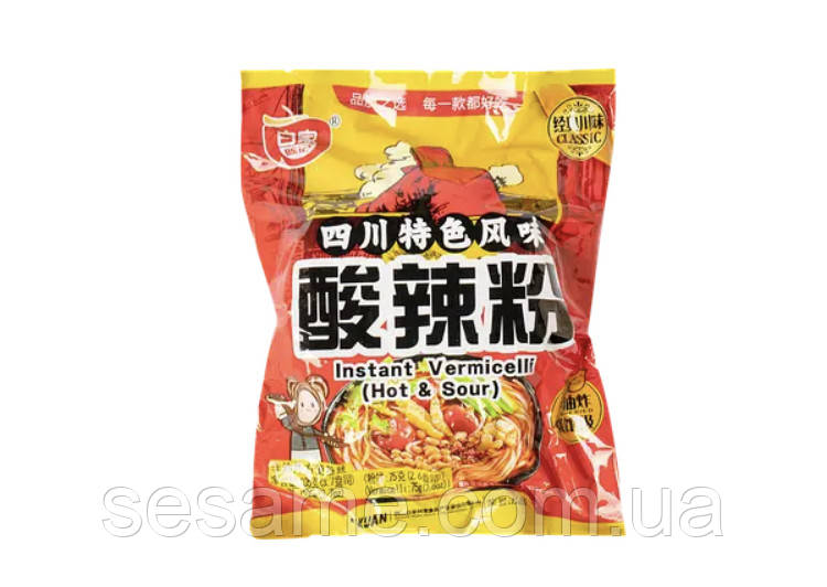 Вермішель швидкого приготування Hot & Sour BAIJIA 105 г