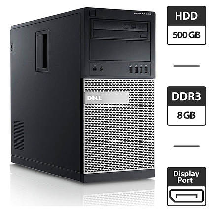 Dell OptiPlex 990 Tower / Intel Core i7-2600 (4(8) ядер по 3.4GHz) / 16 GB DDR3 / 500 GB HDD, фото 1