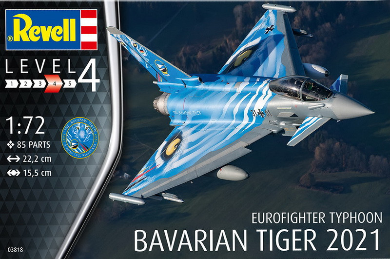 Пластикова модель 1/72 Revell 03818 європейський винищувачEurofighter Typhoon Bavarian Tiger 2021