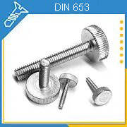 Гвинти DIN 653 притискні з накаткою, низькі