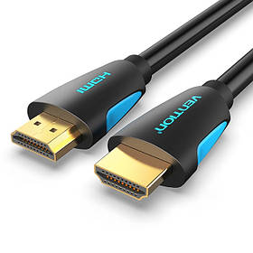 Відеокабель Vention HDMI 2.0 4K 60 Гц 3D HDR 18 Гбіт/с Dolby True HD 7.1 2 м Чорний VAA-M02-B200