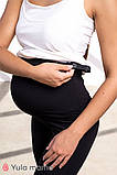 Лосини для вагітних Hilla new SP-10.011, з щільного бавовняного трикотажу з високим поясом, чорні, фото 7