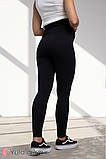Лосини для вагітних Hilla new SP-10.011, з щільного бавовняного трикотажу з високим поясом, чорні, фото 8