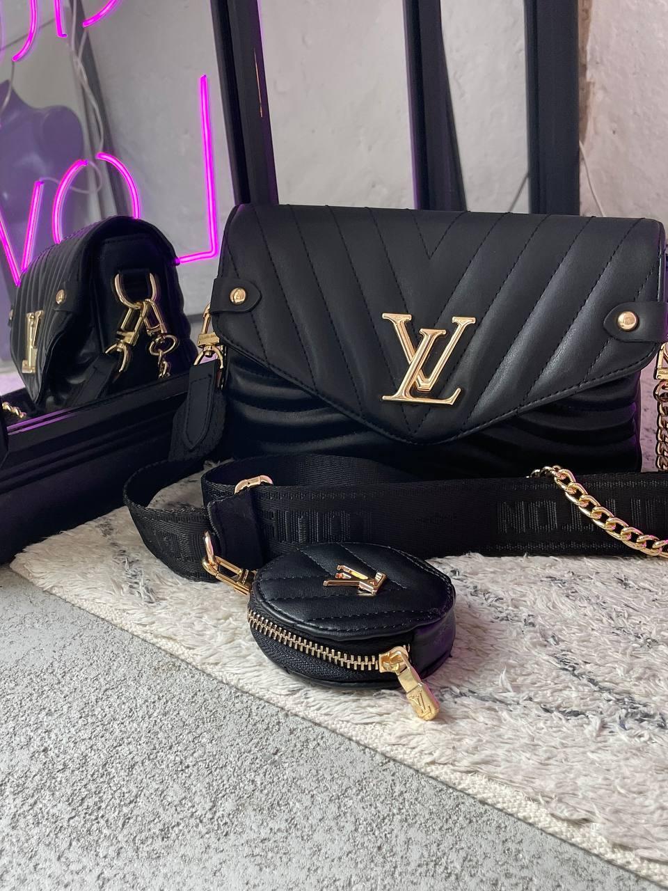 Стьобана жіноча сумка Louis Vuitton black