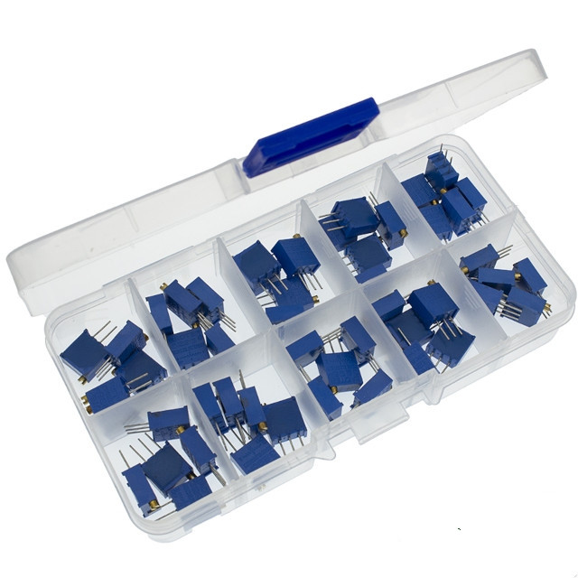 Набір підстроювальних резисторів 3296W 50шт (10 видів х 5шт)