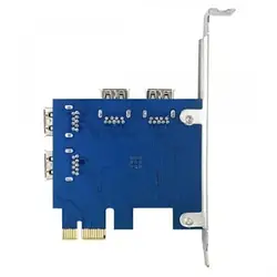 Плата розширення Dynamode RX-riser-card PCI-E-1-to-4 для райзерів PCI-E 1x - 16x to 4 PCI-E USB 3.