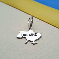 Срібний кулон карта України