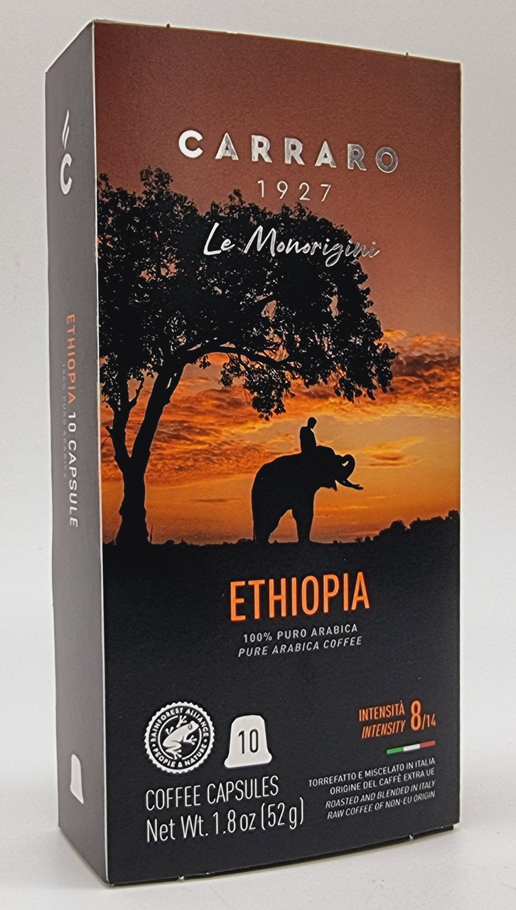 Кава в капсулах "Carraro" NESPRESSO Monoarabica ETHIOPIA 10 шт. Італія