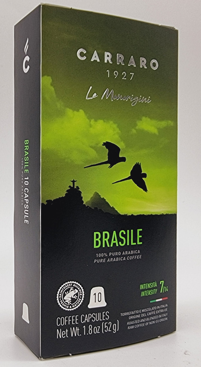 Кава в капсулах "Carraro" NESPRESSO Monoarabica BRASILE 10 шт. Італія
