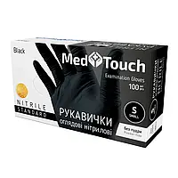 Med Touch Рукавички нітрилові, S (100 шт.) Black