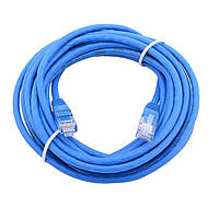 Патч-корд JXD RJ-45 Ethernet 100Мbit 3 метра, сетевой компьютерный кабель Синий (t3025)