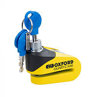 Мотозамок с сигнализацией Oxford Quartz XA6 Alarm Disc Lock Yellow на тормозной диск (LK215)