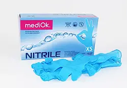 MediOk Рукавички нітрилові,  XS (100 шт.) Blue
