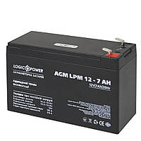 Аккумуляторная батарея LogicPower LPM 12V 7.0AH (LPM 12 7.0 AH) AGM, для детского электротранспорта.