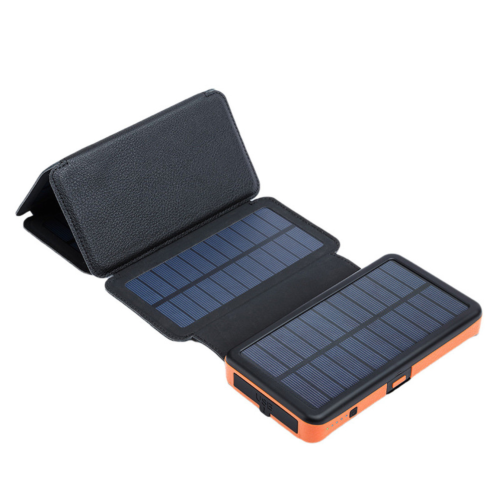Solar powerbank 20000 mAh 2 USB 5V/2А із зарядкою від сонця та з ліхтариком + 5 сонячних панелей