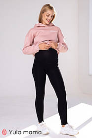 Дуже теплі лосини для вагітних BERTA NEW чорні на хутрі