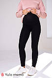 Дуже теплі лосини для вагітних BERTA NEW чорні на хутрі, фото 4