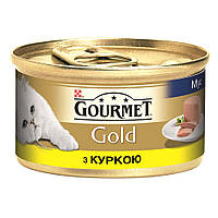 Purina Gourmet Gold Пурина Гурмет Голд консервированный корм паштет с курицей для кошек, 85 гр
