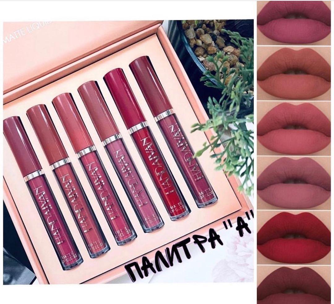 Набір стійких матових помад для губ Handaiyan matte liquid lipstick А