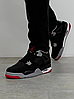 Чоловічі кросівки Nike Air Jordan 4 Retro Bred Black Red Найк Джордан Ретро чорні молодіжні, фото 3