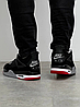 Чоловічі кросівки Nike Air Jordan 4 Retro Bred Black Red Найк Джордан Ретро чорні молодіжні, фото 9