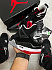 Чоловічі кросівки Nike Air Jordan 4 Retro Bred Black Red Найк Джордан Ретро чорні молодіжні, фото 8