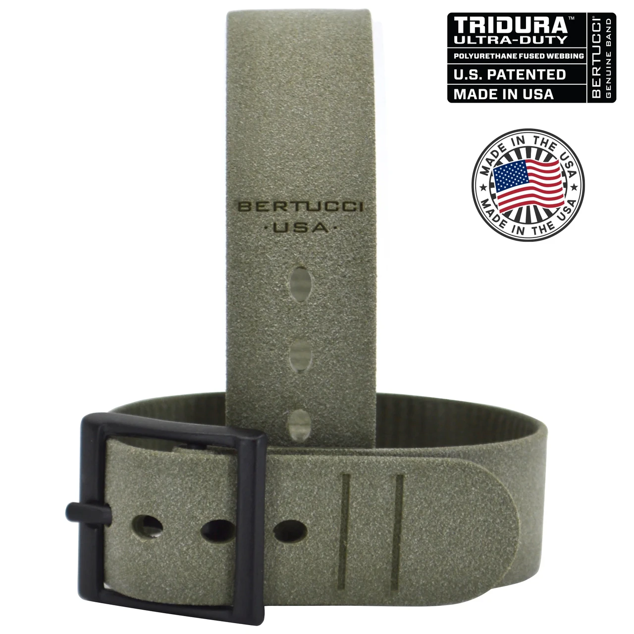 Ремінець Tridura™ Ultra-Duty Band bertucci #31 - Black, 7/8" - 22 mm size For A-2, A-3, A-6 & B-1 Cases, фото 1