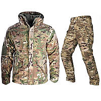 Демісезонний військовий костюм на флісі куртка бушлат та штани