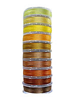 Нитки для вишивання бісером TYTAN кольорові набір 10шт №2500/0.1мм/100м Spark Beads Мікс жовтий-помаранчовий