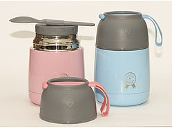 💙Термос ланч бокс 430 мл для їжі з ложкою високої якості, зручний, компактний, якісний, гарний