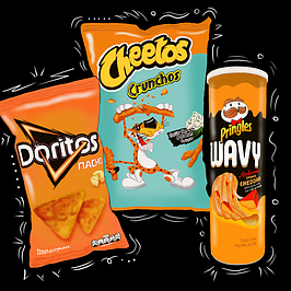 Снеки,чіпси, горішки