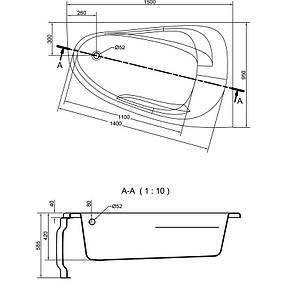 Панель для ванни Cersanit Joanna New 150*95 см (ліва), фото 3