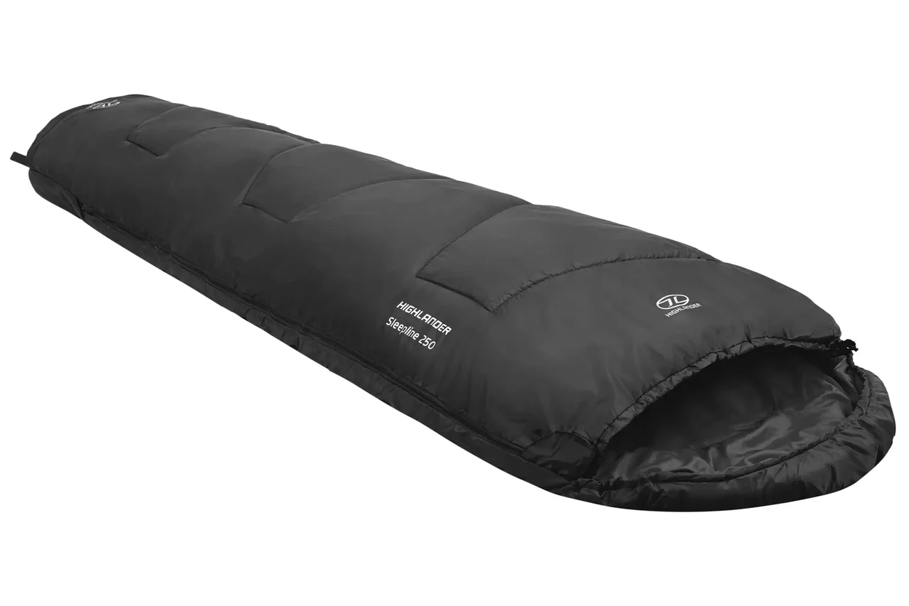 Спальний мішок-кокон демісезонний Highlander Sleepline 250 Mummy/+5°C Charcoal Left (SB035-CH)