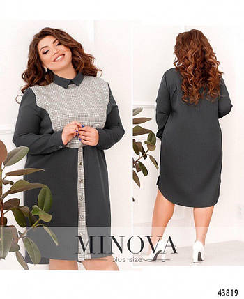 Лаконічна жіноча сукня з напиленням, тканина "Костюмна" 48, 50, 52, 54 розмір 48, фото 1