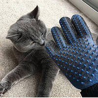 Массажная перчатка для собак true touch, Перчатка для вычесывания кошек и собак и чистки животных ЕХР