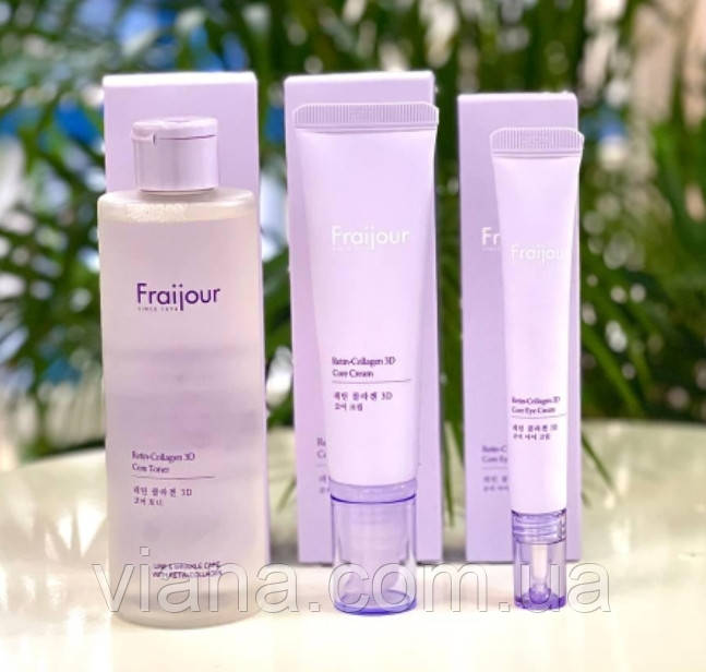 Набір для догляду за шкірою з ретинолом і колагеном Fraijour Retin-Collagen 3D Core Set 3 одиниці, фото 1