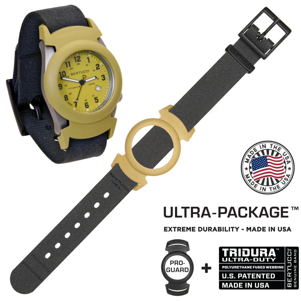 Ремінець Tridura A-2 ULTRA-PACKAGE bertucci #312 - Black / Khaki Ultra-Package for A-2 Cases, фото 1