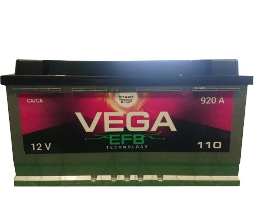 Акумулятор автомобільний VEGA (Вега) EFB110-0 (R+) (Україна) Westa