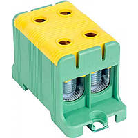 Клема силова ввідна подвійна UTB 16-95, жовто-зелений