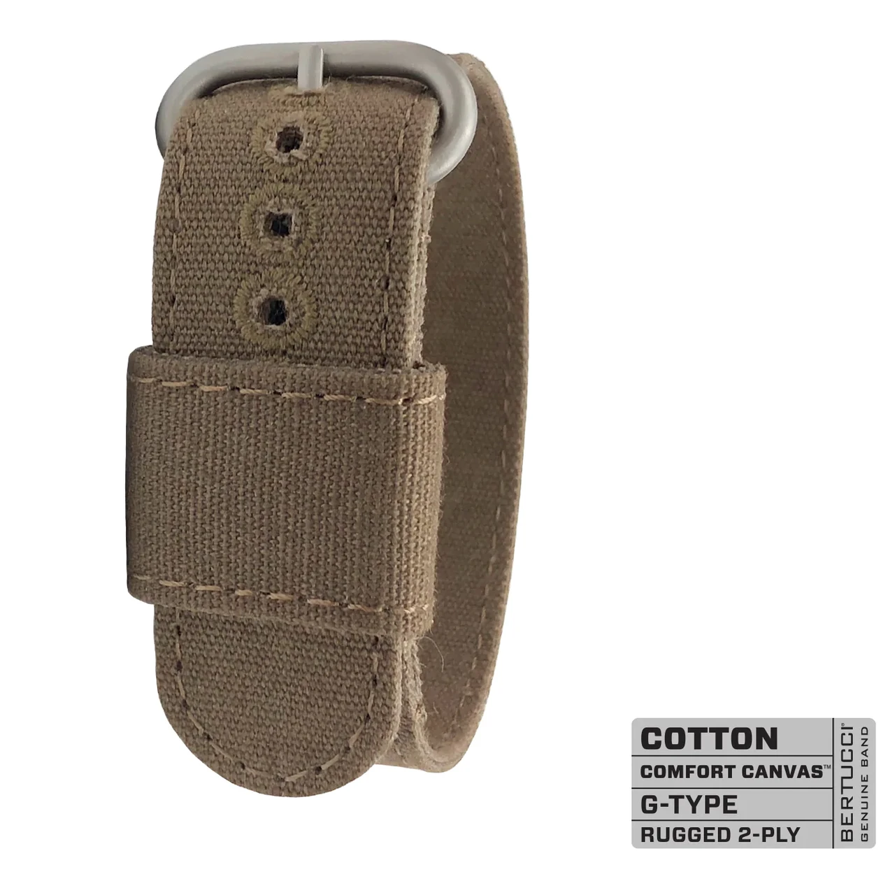 Ремінець G-Type Comfort Canvas bertucci #285 - Bark Comfort Canvas™ - 7/8" - 22 мм для A-2, A-3, A-6, B-1, D-1 & G-1 Cases, фото 1