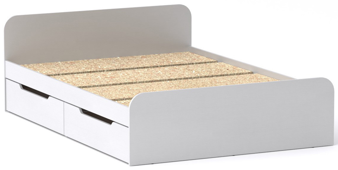 Большая Кровать Виола-140 с 4 Ящиками КОМПАНИТ 204х145х67 См Полуторка ...