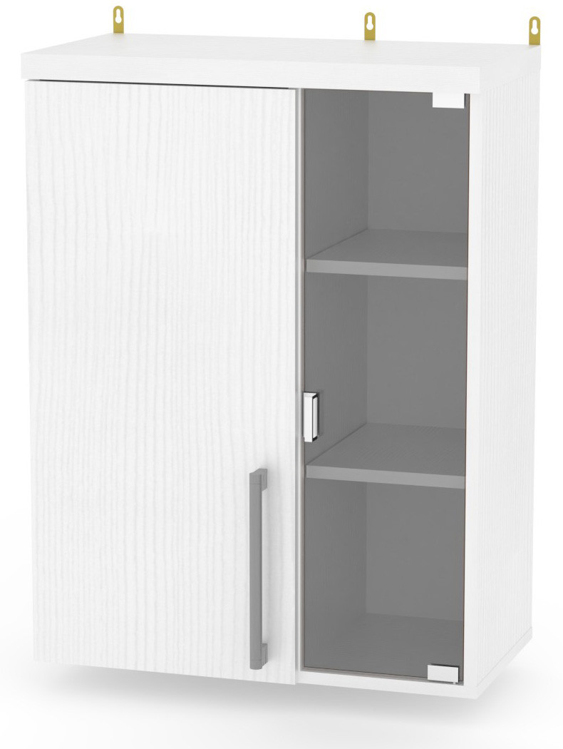 Полка МГ-2 Тумба Навесная-1 КОМПАНИТ Закрытая со Стеклом для Документов ...