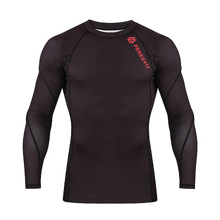 Рашгард лонгслів чоловічий Peresvit Core Long Sleeve Black-Red, фото 2