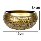 Тріскаюча чаша Тибетська Singing bronze 17/17/8,4 см Бронзовий (26594), фото 2