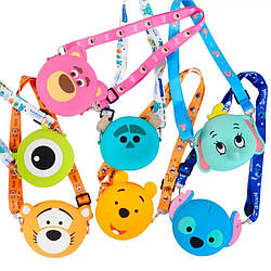 Сумочка дитяча С 50757 мульт герої ремінець через плече на блискавці силікон аксесуар для дівчаток